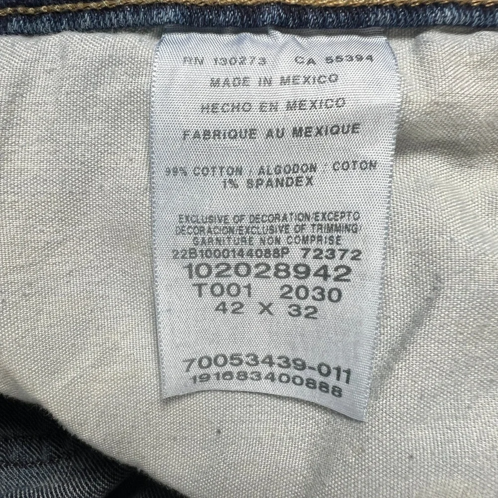Lee Regular Fit Jeans Mens 42x32‎ Blue Straight Leg Denim Medium Wash Classic